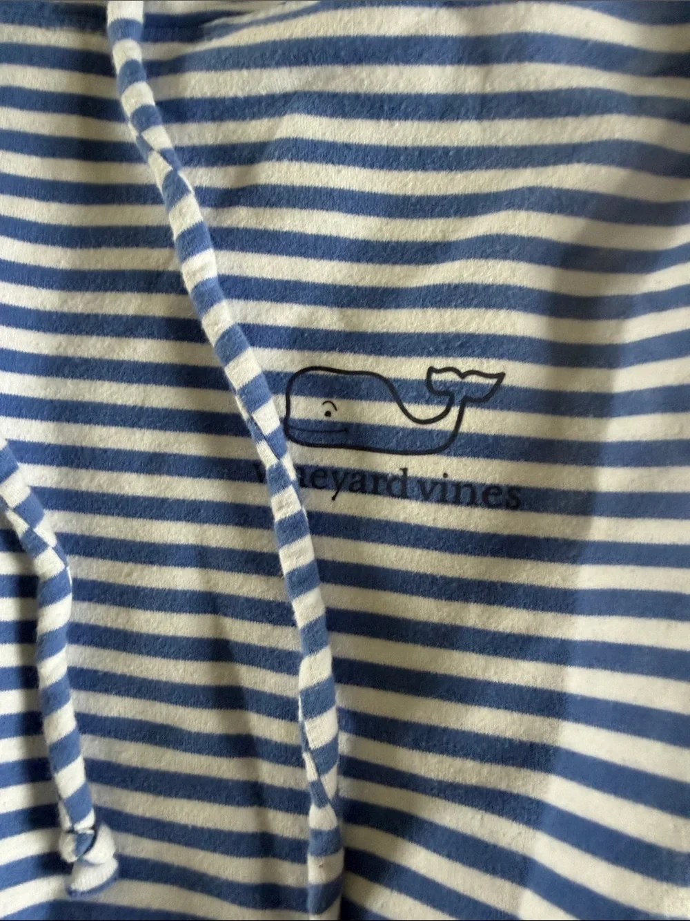 Vineyard Vines Blue & White Striped Hooded Pullover - Picture 3 of 5